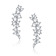 CZ Cluster Stud Earrings In Sterling Silver