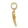10K Yellow Gold 2D Textured Mini Dragonfly with Solid Wings Charm