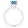 10x8mm Oval Sky Blue Topaz With Diamond Accents Rhodium Over Sterling
Silver Hidden Halo Ring