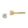 14k Yellow Gold Children's 3mm White Zircon Stud Earrings