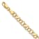14K Yellow Gold Double Link Heart Charm Bracelet