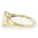 White Lab-Grown Diamond 14kt Yellow Gold Signet Ring 0.50ctw