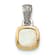 Rhodium Over Sterling Silver with 14k Accent Milky Opal Pendant