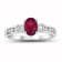 1.40ctw Ruby and Diamond Engagement Ring in 14k White Gold