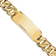 14k Yellow Gold Hand-polished Heavy Curb Link ID Bracelet