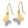 14k Yellow Gold and Rhodium Over 14k Yellow Gold Diamond-Cut Butterfly
Dangle Earrings