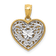 14k Yellow Gold and 14k White Gold Polished and Diamond-Cut Reversible
Heart Pendant