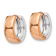 14k Two-tone 3/8" Hinged Hoop Earrings