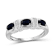 Black Sapphire Rhodium Over Sterling Silver Ring 0.80ctw