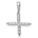 Rhodium Over 14K White Gold Lab Grown Diamond Letter X Initial Pendant