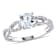 Aquamarine and Diamond 10K White Gold Engagement Ring 0.78ctw