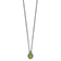 Sterling Silver Antiqued with 14K Accent Peridot Necklace