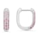 Pink And White Cubic Zirconia Rhodium Over Sterling Silver Earrings 0.42ctw