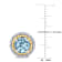 3.17ctw Sky Blue Topaz and.17ctw Diamond Halo Earrings in Yellow Plated
Sterling Silver