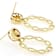 Golden Citrine And Link Earrings In 18K Gold Over Sterling Silver