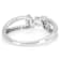 Aquamarine And Lab-Grown Diamond Bypass Ring In Sterling Silver