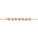 Pave CZ Heart Station Bracelet In 14K Gold Over Sterling Silver