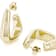 Triangle J-Hoop Earrings In 14K Gold