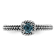 Sterling Silver Stackable Expressions Checker-cut Blue Topaz Antiqued
Ring 0.28ctw
