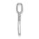 14K White Gold Diamond Letter K Initial Pendant