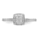 Rhodium Over 14K White Gold Lab Grown Diamond Cluster Engagement Ring 0.202ctw