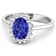 1.63ctw Violet Tanzanite and Diamond 14K White Gold Halo Ring