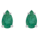 5x3mm Pear Shape Emerald 14k White Gold Stud Earrings