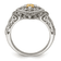 Rhodium Over Sterling Silver with 14K Accent Diamond Ring