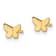 14k Yellow Gold Butterfly Stud Earrings