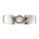 White Cubic Zirconia Yellow IP-Plating Over Titanium Men's Tapered Ring