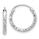 Rhodium Over 14k White Gold Polished, Satin and Diamond-Cut 9/16"
Endless Hoop Earrings