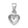 Rhodium Over Sterling Silver Polished and Satin Cubic Zirconia Heart
Children's Pendant