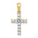 10k Yellow Gold and Rhodium Over 10k Yellow Gold 0.10 ctw Diamond Latin
Cross Pendant
