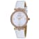 Mathey Tissot Women's Gaia White Dial, Rose Bezel, Metallic Silver
Leather Strap Watch