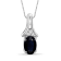 Black Sapphire Rhodium Over Sterling Silver Pendant with Chain 0.55ctw