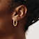 14k Yellow Gold 13/16" Diamond-Cut Square Tube Endless Hoop Earrings