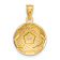 14k Yellow Gold Textured Soccer Ball Pendant