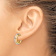 14k Two-tone 11/16" Polished Hoop Earrings