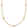 14K Yellow Gold Polished Diamond-shaped Disk Station with 2-inch
Extension Necklace