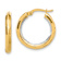 14k Yellow Gold and Rhodium Over 14k Yellow Gold 7/8" Polished and
Diamond-Cut Hoop Earrings