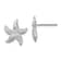 Rhodium Over Sterling Silver Polished Starfish Post Earrings