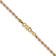 14k Yellow Gold, 14k White Gold and 14k Rose Gold 2.5mm Solid
Diamond-Cut Rope 16 Inch Chain