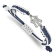 Stainless Steel MLB LogoArt New York Yankees N-Y Adjustable Cord Bracelet