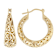 Filigree Hoop Earrings In 18K Gold Over Sterling Silver