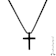 Men's Polished Cross Pendant With Chain In Black Ion-Plated Stainless Steel