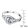 CZ Halo Solitaire Ring In Sterling Silver