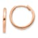 10k Rose Gold 1/2" Round Hinged Hoop Earrings