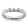 Sterling Silver Stackable Expressions White Crystal Ring