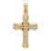 14K Yellow Gold Polished and Textured Cross Pendant