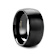 RAIDER Domed Brush Finished Black Tungsten Wedding Band 10mm